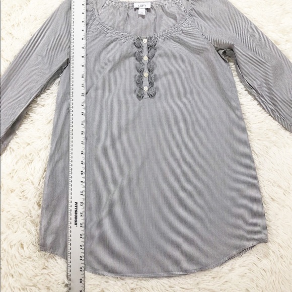 Ann Taylor Loft black white striped tunic size XS - Picture 3 of 6